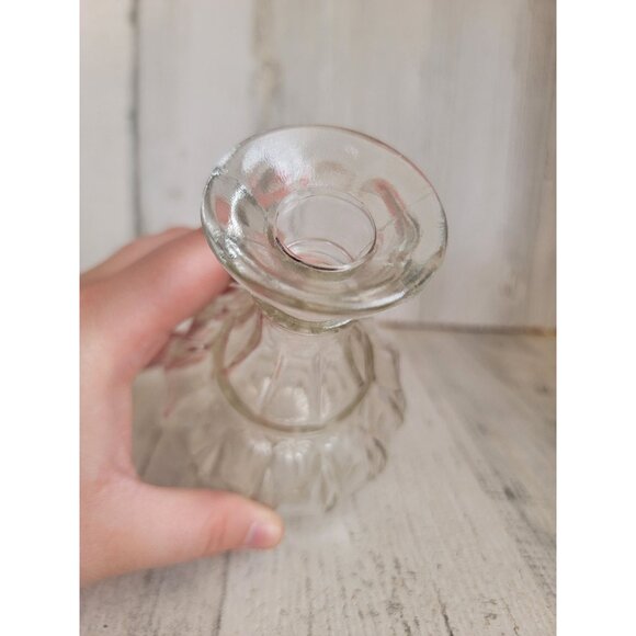 Vintage clear flower vase abstract home decor figure - Picture 4 of 5